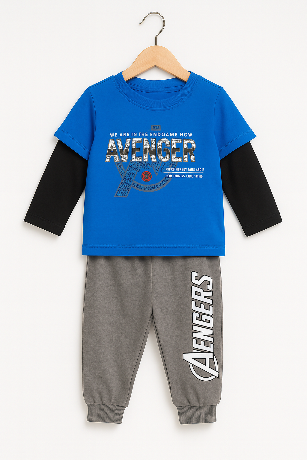 “Mini Avenger” 2‑Piece Baby Tracksuit
