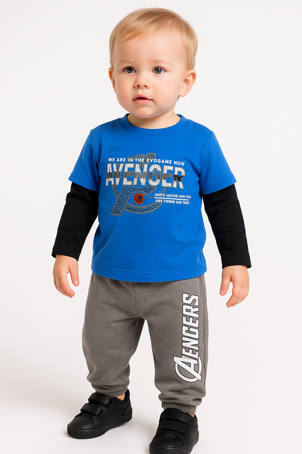 “Mini Avenger” 2‑Piece Baby Tracksuit