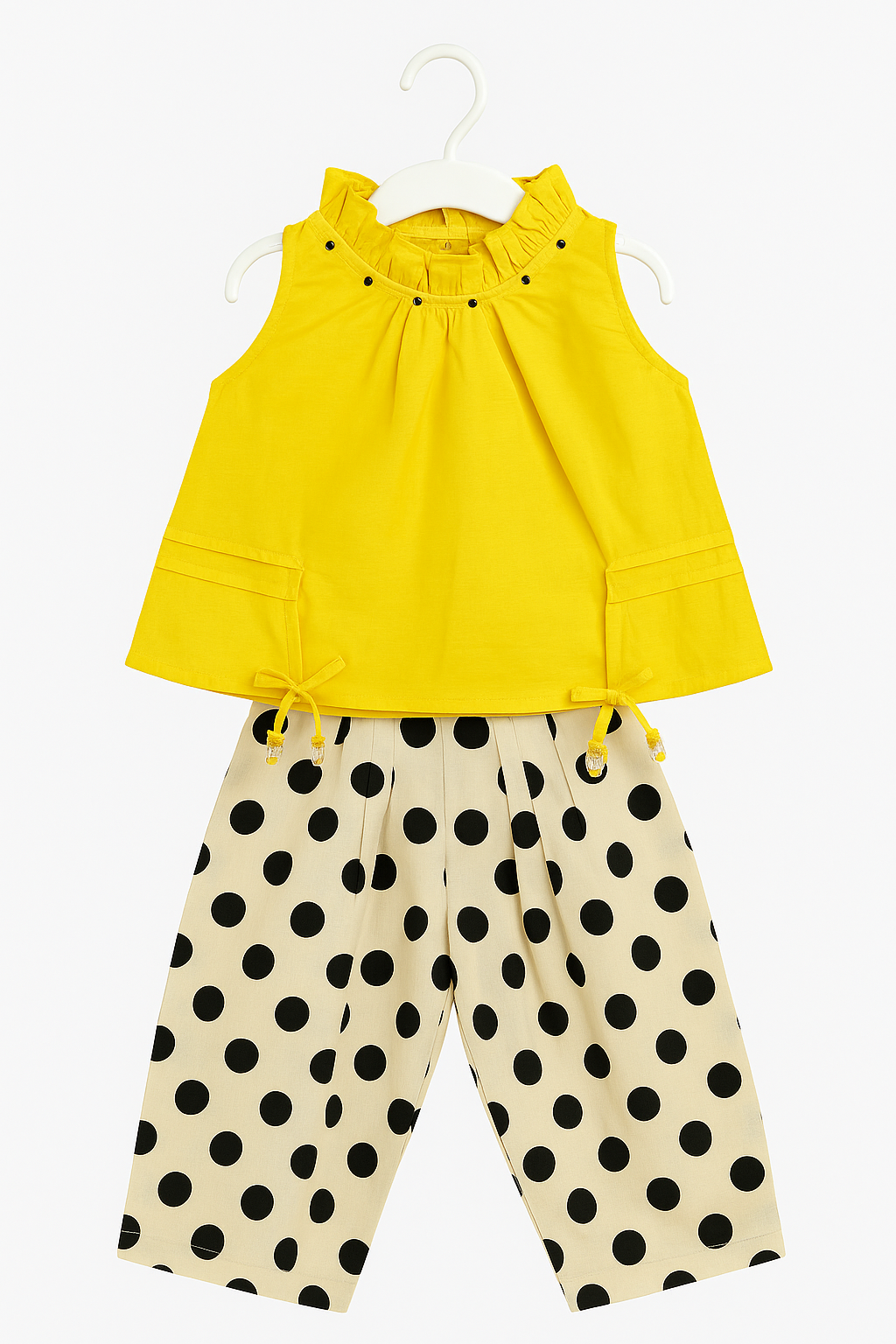 Tunic Top & Polka Dot Palazzo Yellow