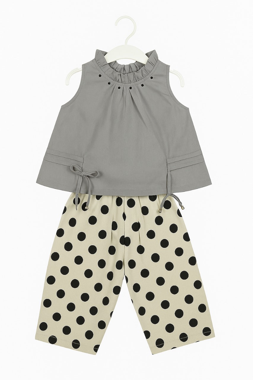 Cute Polka Dot Top & Pants Outfit