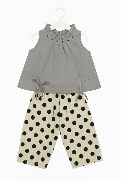 Cute Polka Dot Top & Pants Outfit