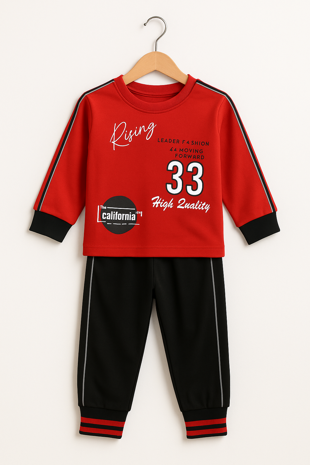 “Rising 33” Baby Tracksuit - Red