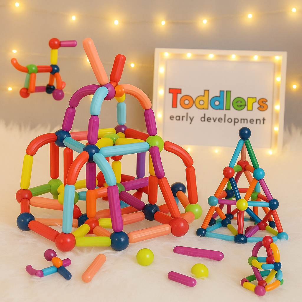 Magnetic Building Blocks Set for Kids 3+