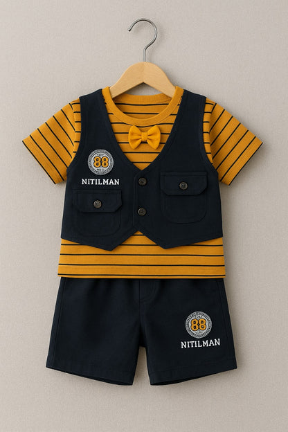 Smart Baby Boy Bow Tie Suit Set