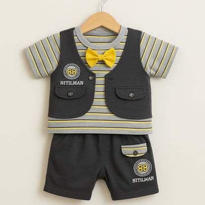 Smart Baby Boy Bow Tie Suit Set