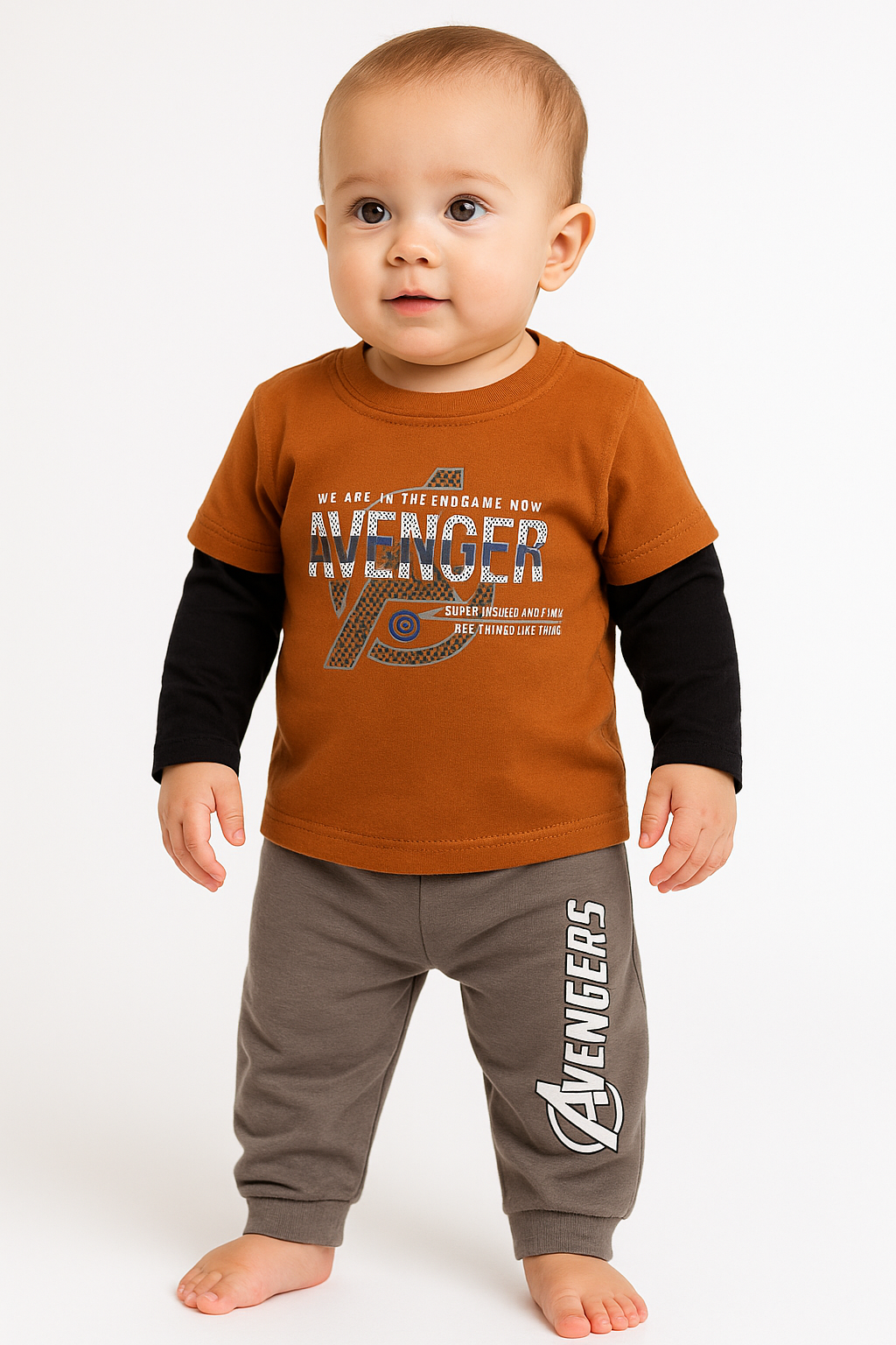“Mini Avenger” 2‑Piece Baby Tracksuit