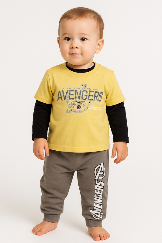 “Mini Avenger” 2‑Piece Baby Tracksuit