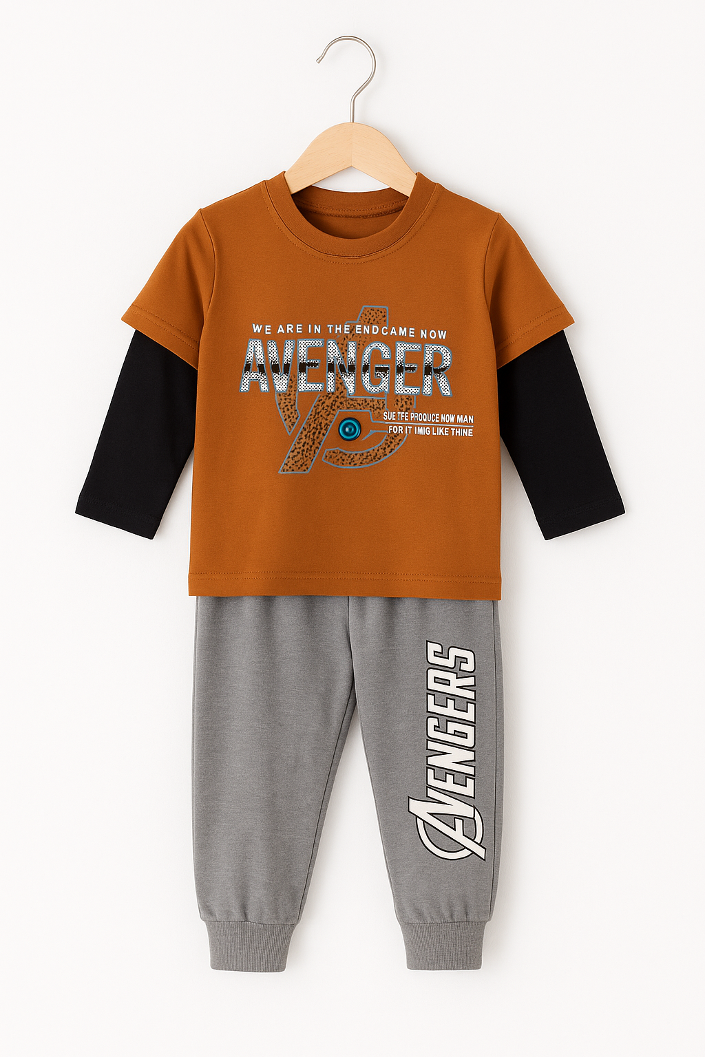 “Mini Avenger” 2‑Piece Baby Tracksuit