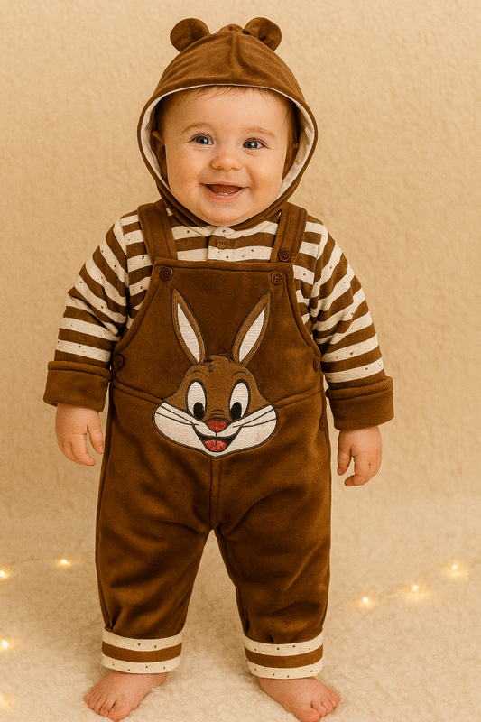 Duffle Romper Set -  Brown