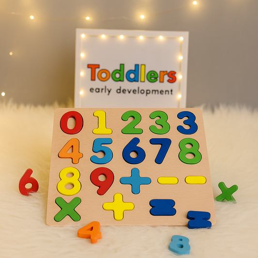 Wooden Numbers Large Size Set and Math Signs