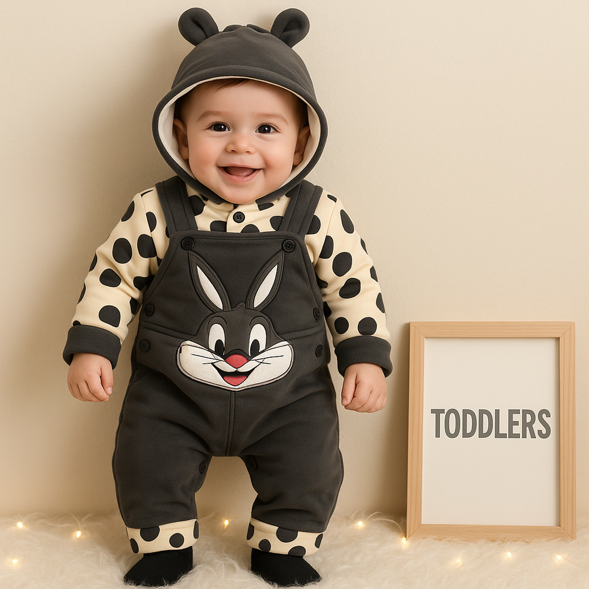Duffle Romper Set -  Grey